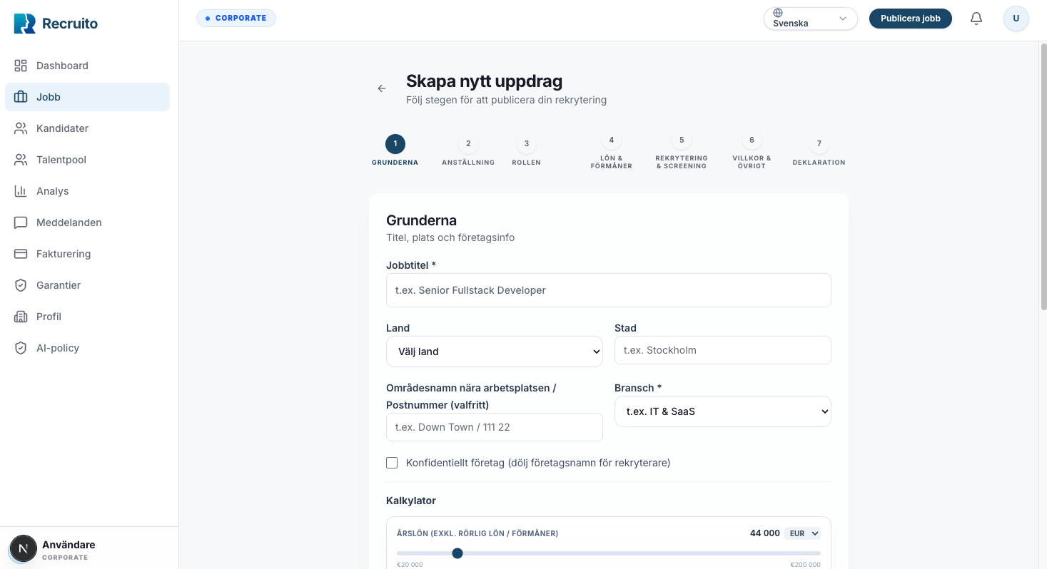 Recruito — rekryterings-SaaS